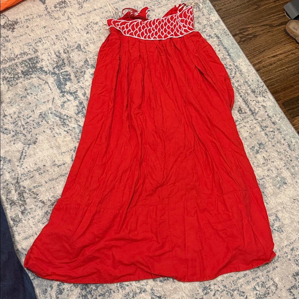 FARM Rio Red Maxi Dress with Fish Embroidery - Picture 5 of 6
